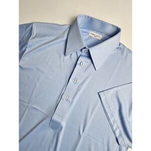 Collars & Co Men's Polo Dress Shirt Blue Small